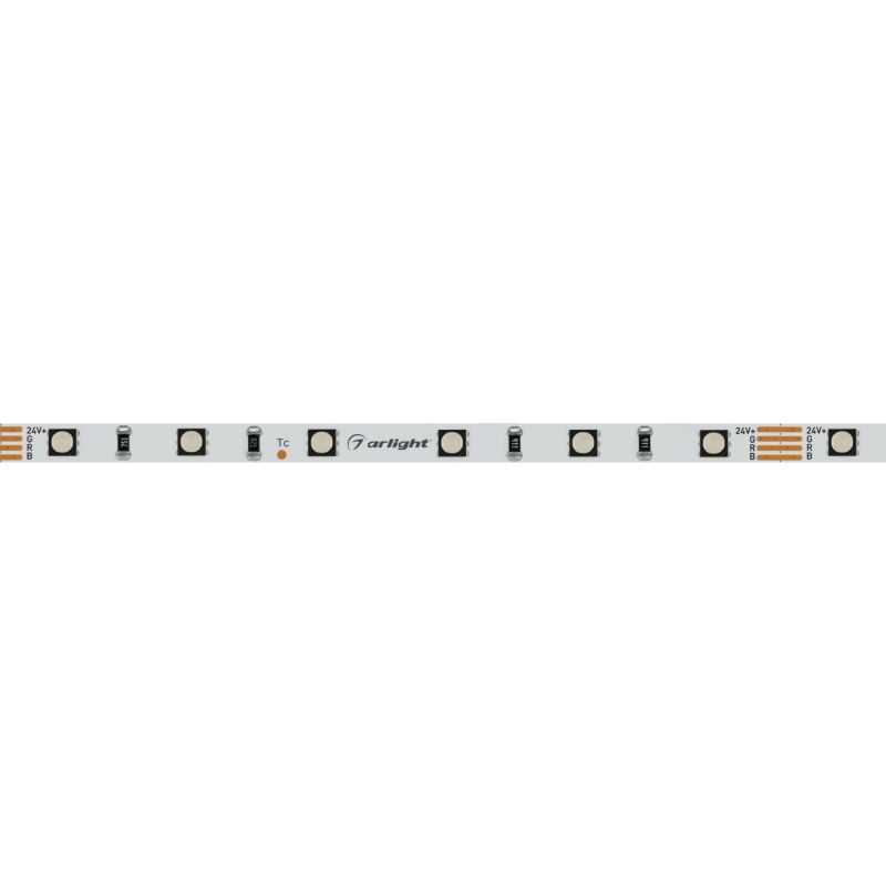 Светодиодная лента MINI-F60-5mm 24V RGB (6 W/m, IP20, 3535, 5m) (Arlight, узкая)