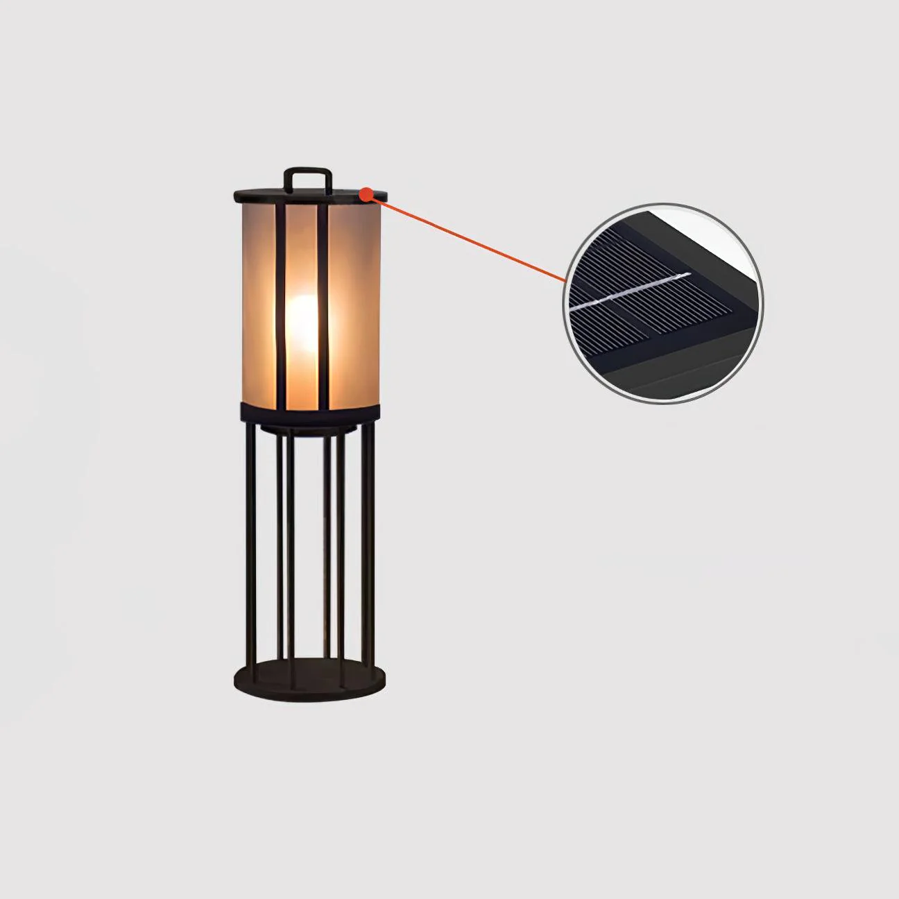 Уличный фонарь Round Pillar Acrylic Lantern - модель A ∅28см x 60см, теплый свет, проводной