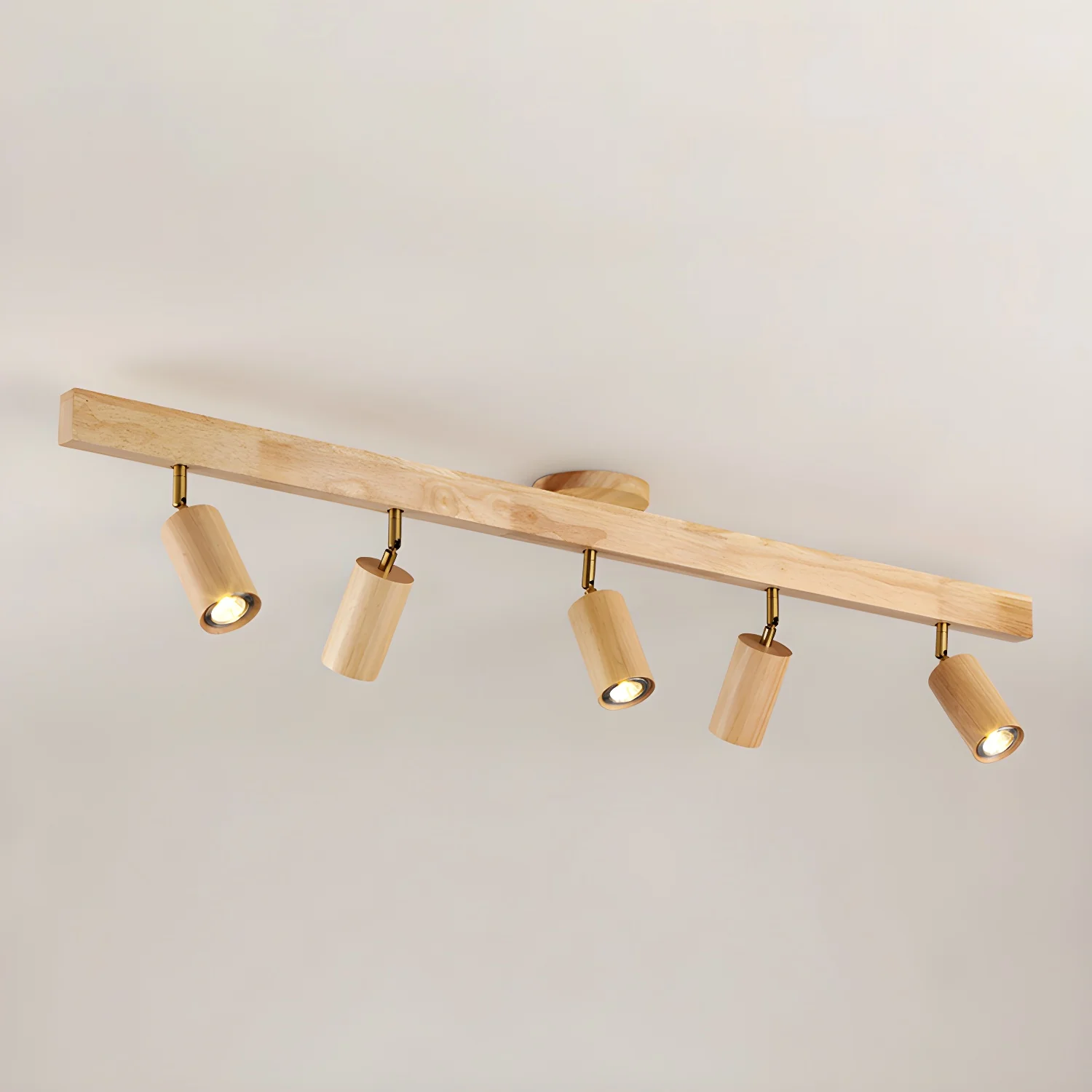 Трековый светильник Natural Wood Beam - 3 источника света 80см х 22см, орех, теплый свет