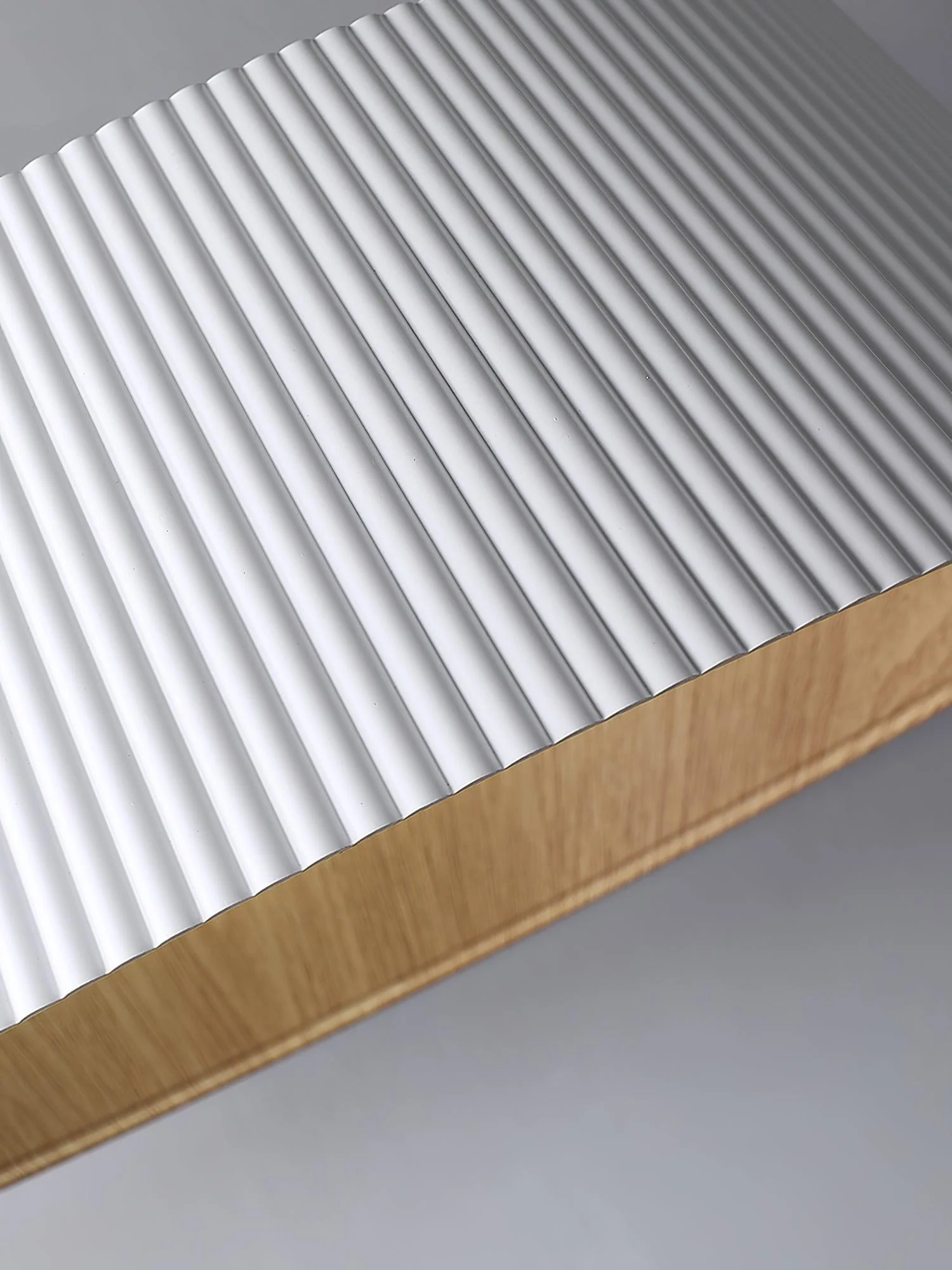 Потолочный светильник Modern Ribbed - ∅46см x 15см, черный, холодный свет