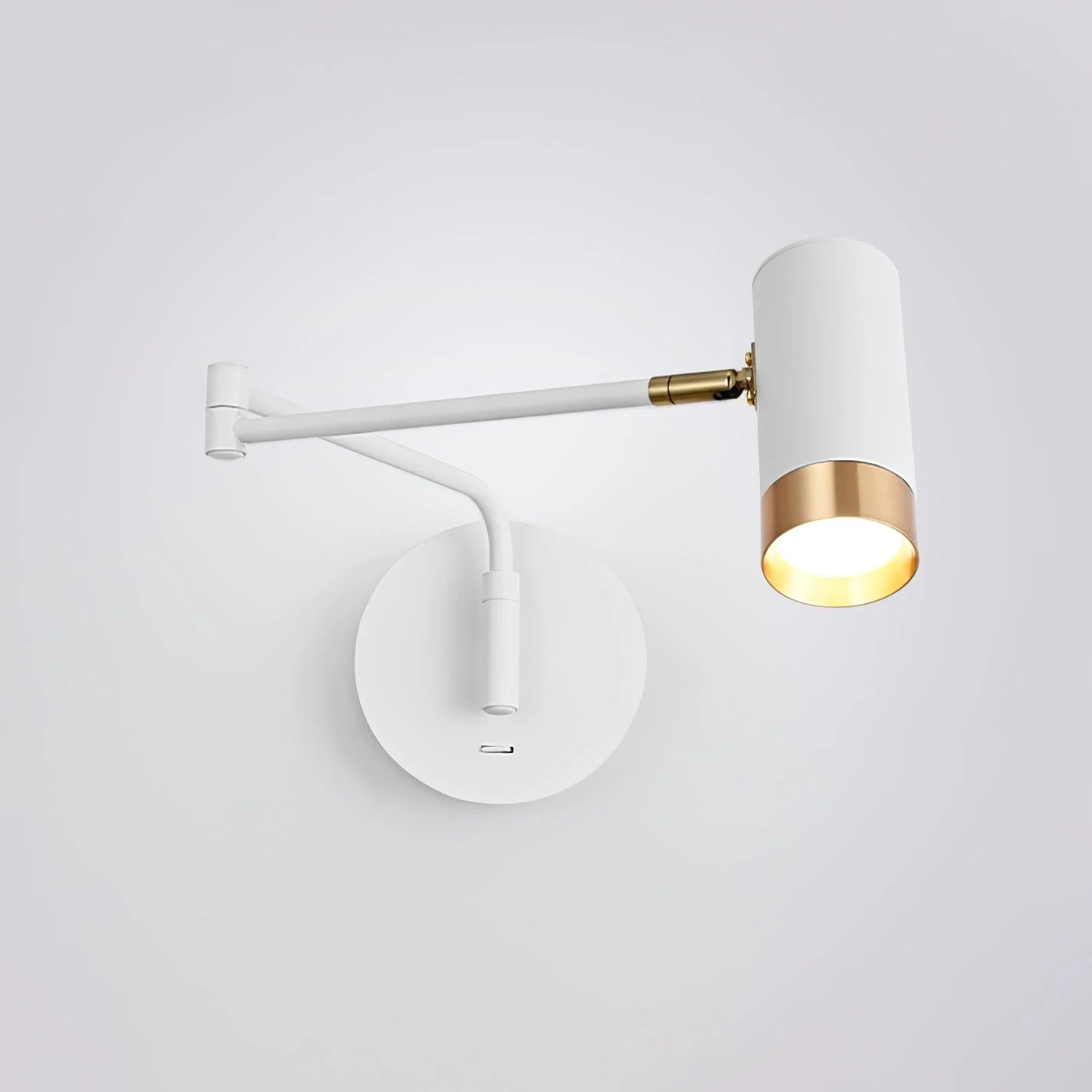 Настенный светильник Ridge Arm - ∅15см x 50см x 14см, черный, золотой
