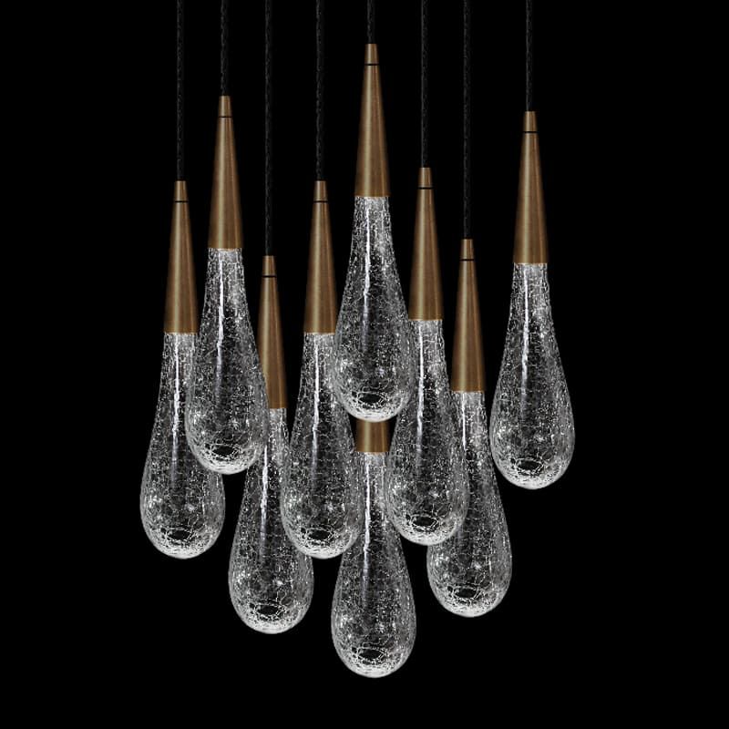 Подвесной светильник Glassburg Light DROP cracklé, round 5-base-450 mm BD-1175644