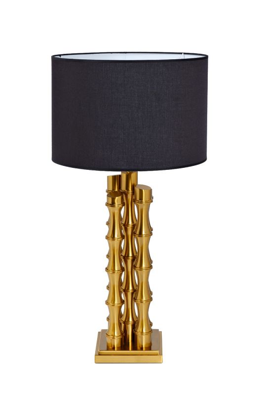 Лампа настольная Bamboo плафон черн, черн/латунь Garda Decor BD-2363096