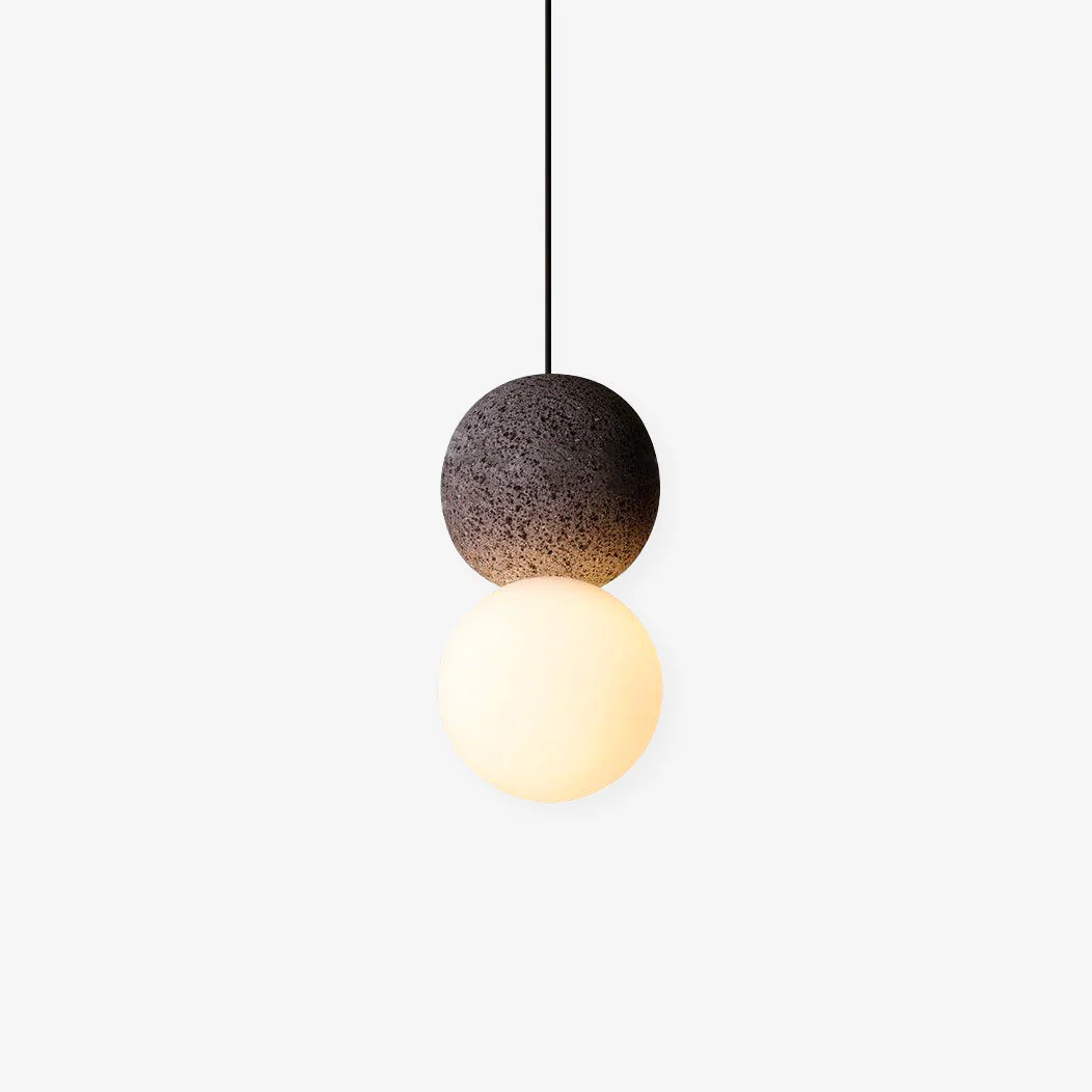 Подвесной светильник Origo - ∅10см x 20см, черный, белый