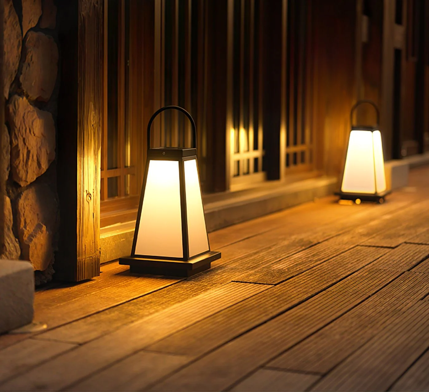 Уличный светильник Roam Lantern Solar - ∅25см x 50см, черный, белый, теплый свет