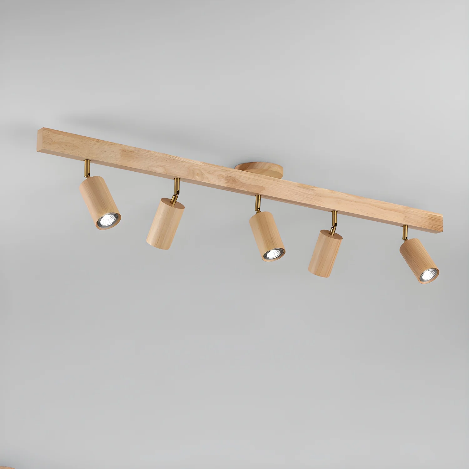Трековый светильник Natural Wood Beam - 3 источника света 80см х 22см, орех, теплый свет