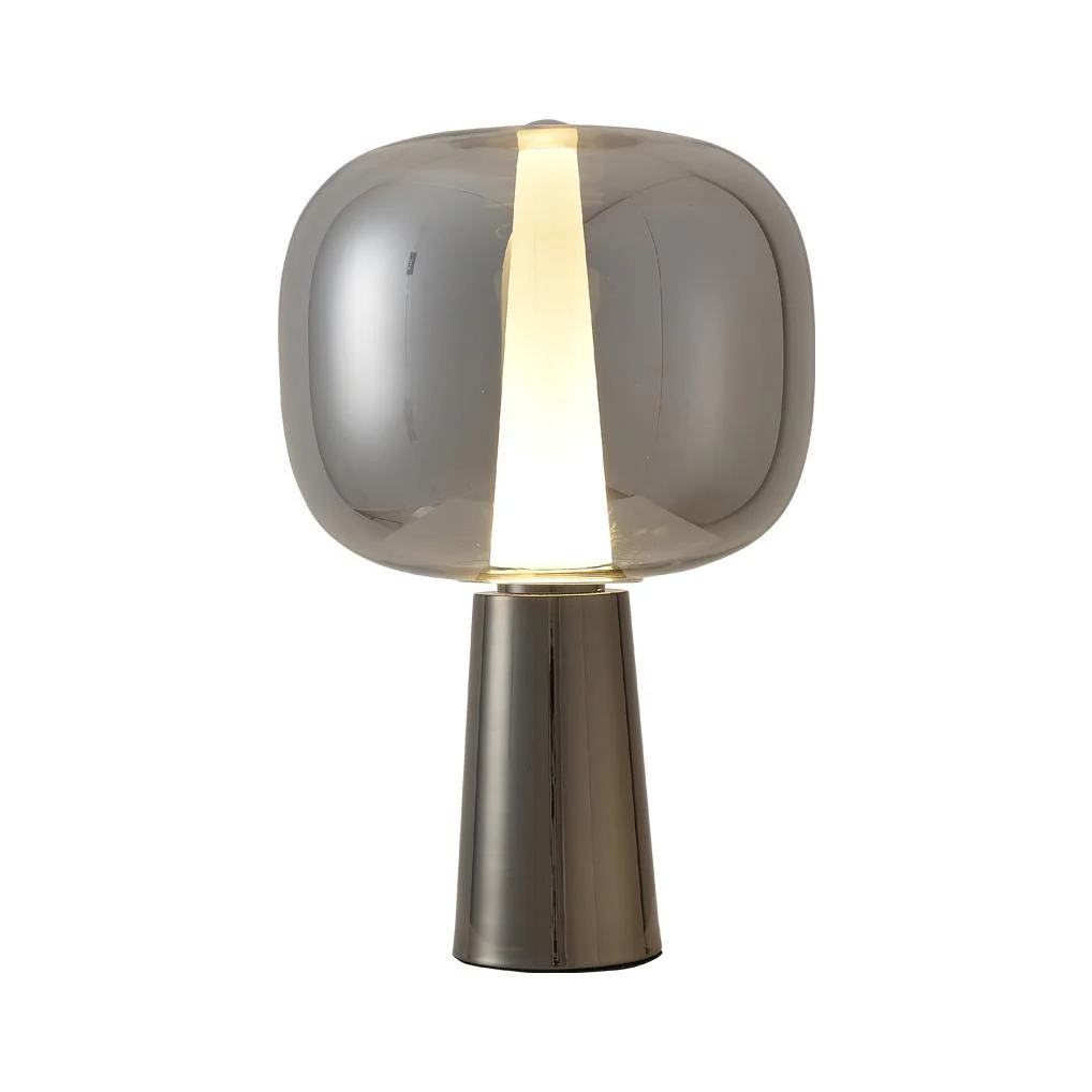 Dusk Dawn Table Lamp - ∅ 13.8″ x H 19.7″ / Dia 35cm x H 50cm / Smoky gray / US plug