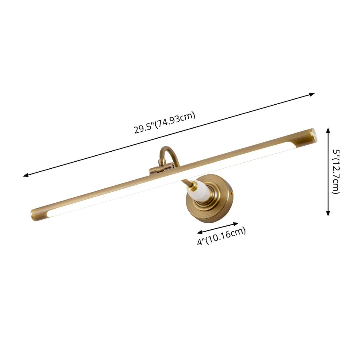Настенный светильник Archer Art Linear - ∅75см x 13см, золотой, теплый свет