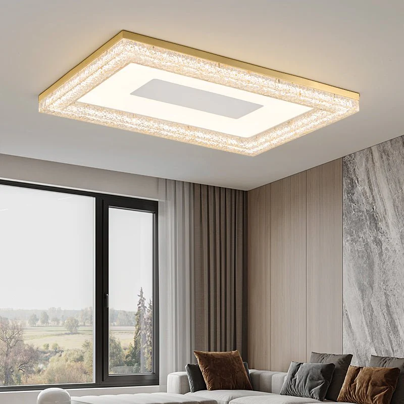 Потолочный светильник Lumora Resin - ∅58см x 8см, черный, прозрачный, теплый свет