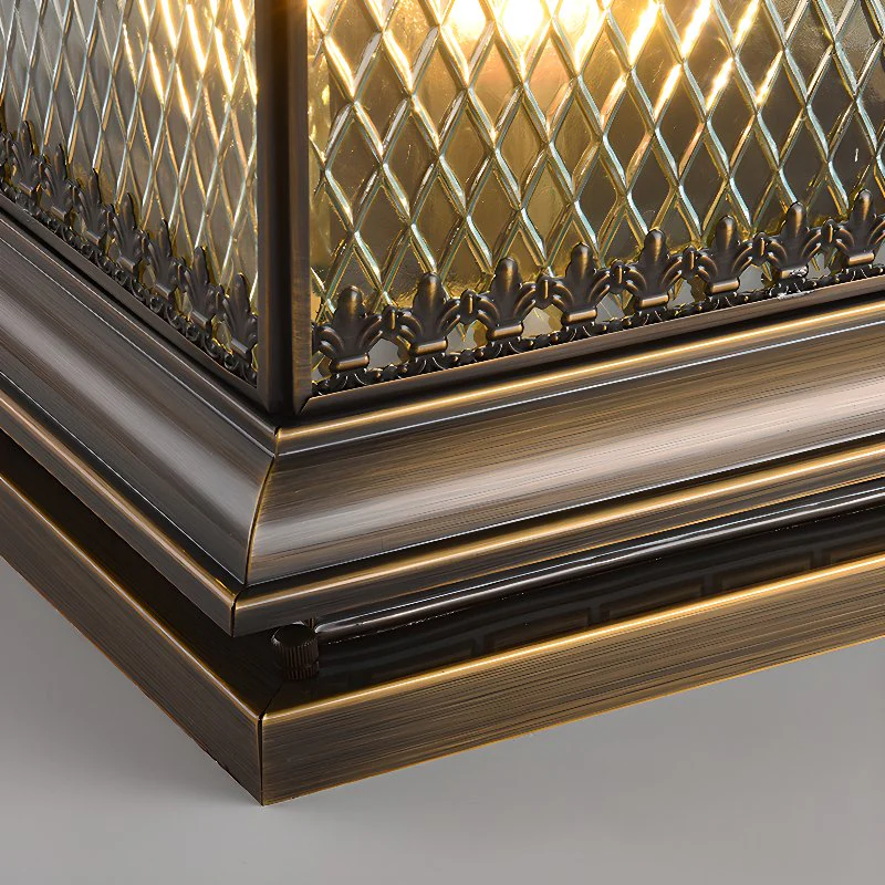 Уличный светильник Diamond Solar Post - 40см x 40см x 43см, медь, теплый свет