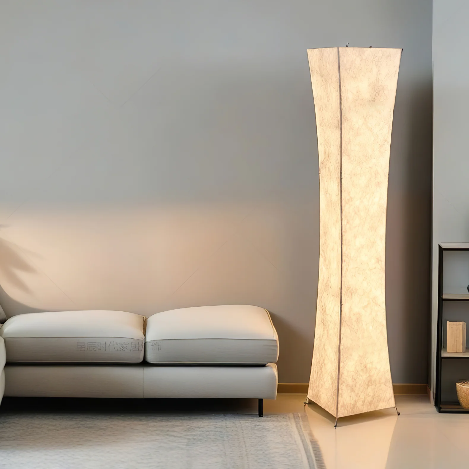 Торшер Slim Waist Tower - ∅30см x 150см, белый