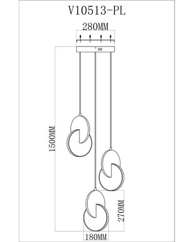 Светильник подвесной светодиодный Moderli Mesa V10513-PL
