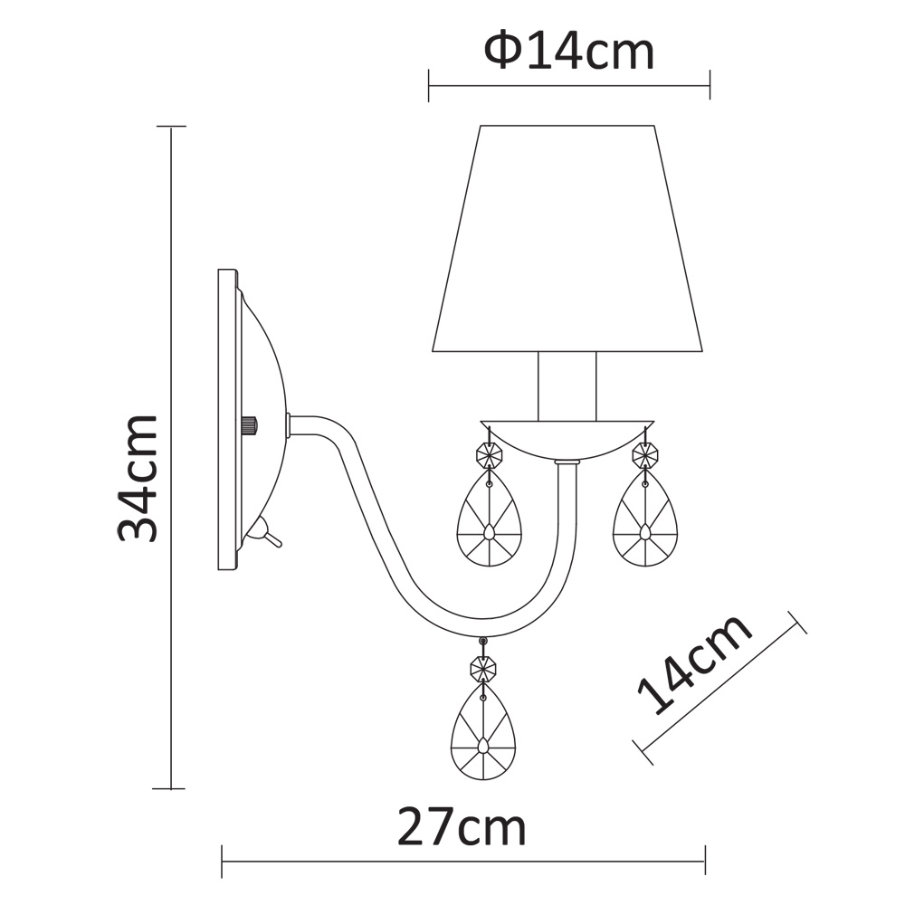 Бра Arte Lamp A9123 A9123AP-1CC
