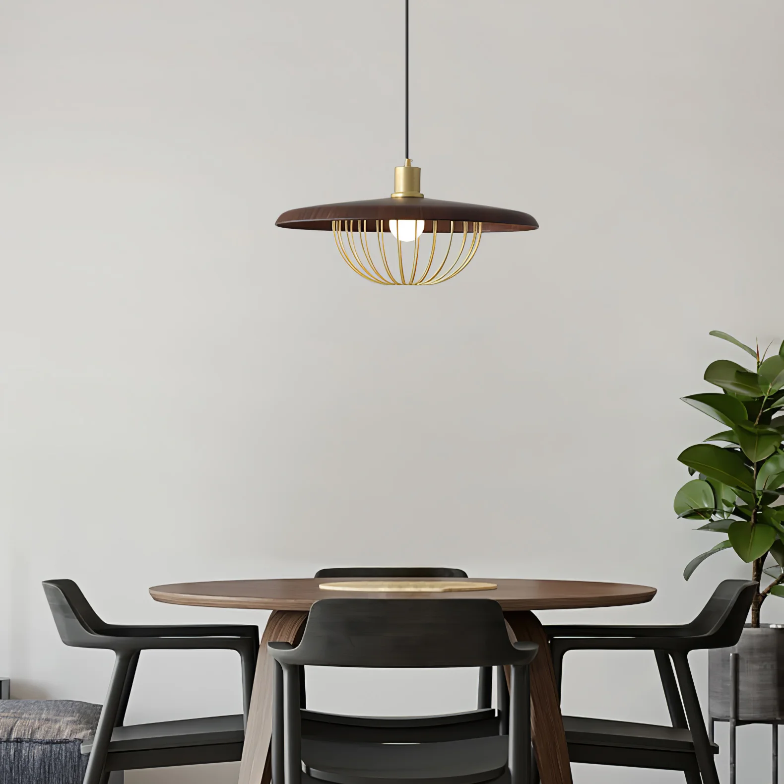 Подвесной светильник Kasa - ∅35см x 20см, медь