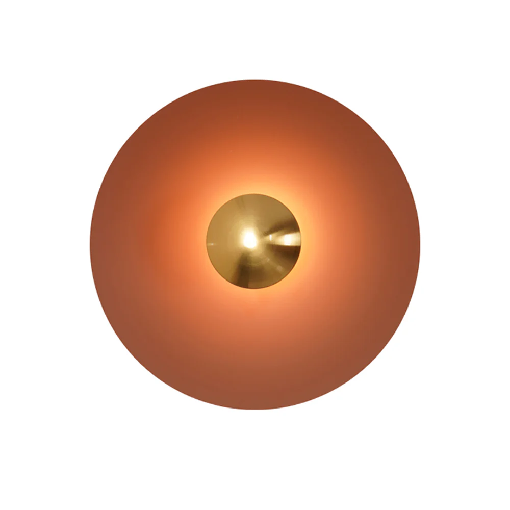 Simplicity Glow Wall Light - ∅ 15.7″ x H 15.7″ Set of 2 / White & Antique copper / Warm Light