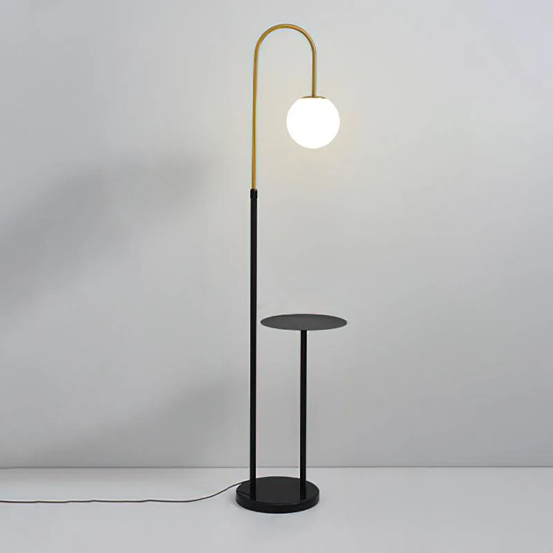 Торшер Small Bubble Table - ∅30см x 170см, золотой