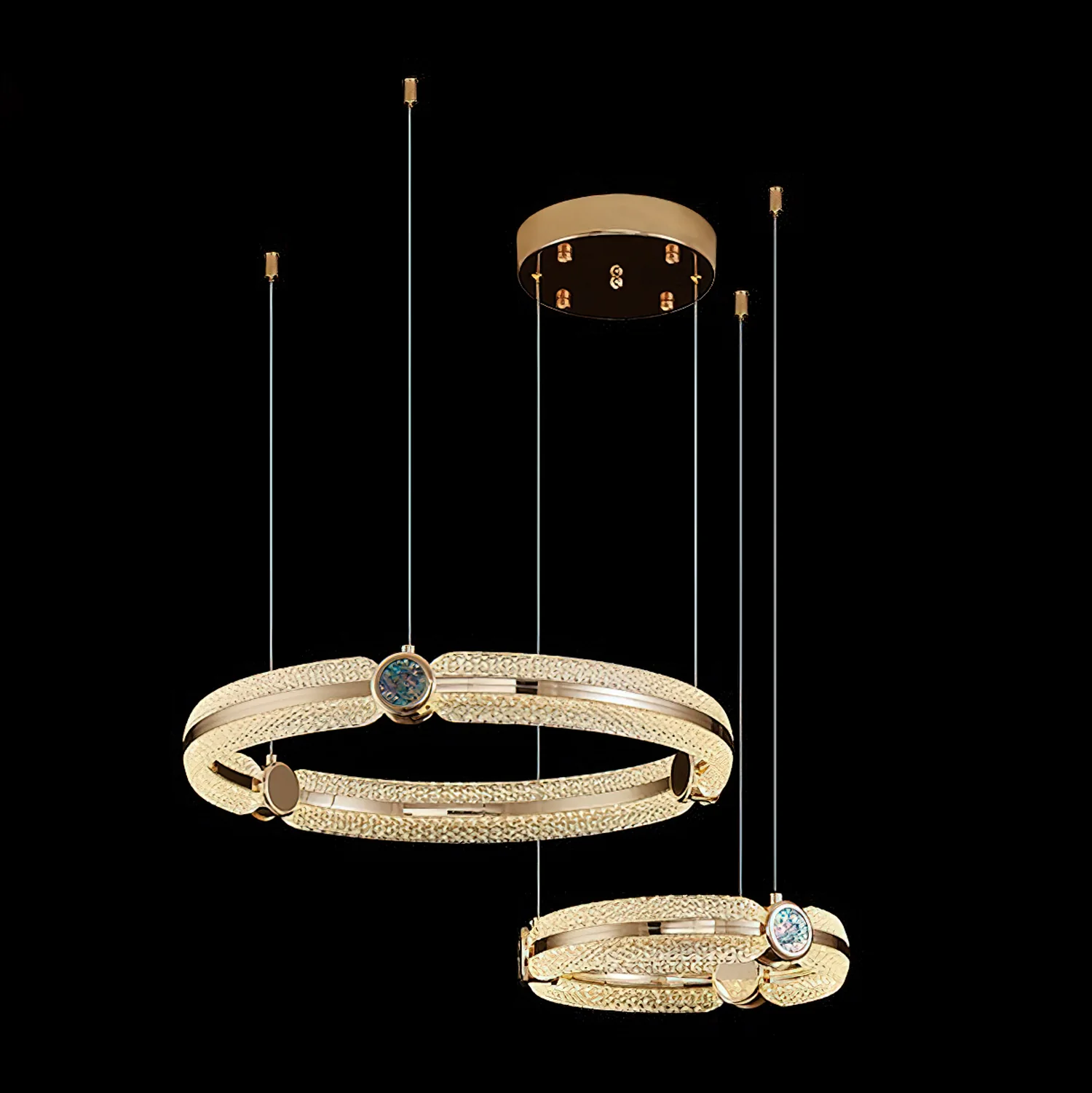 Люстра Creative Ring - 1 подвес ∅80см x 150см, золотой, 3000-6500К
