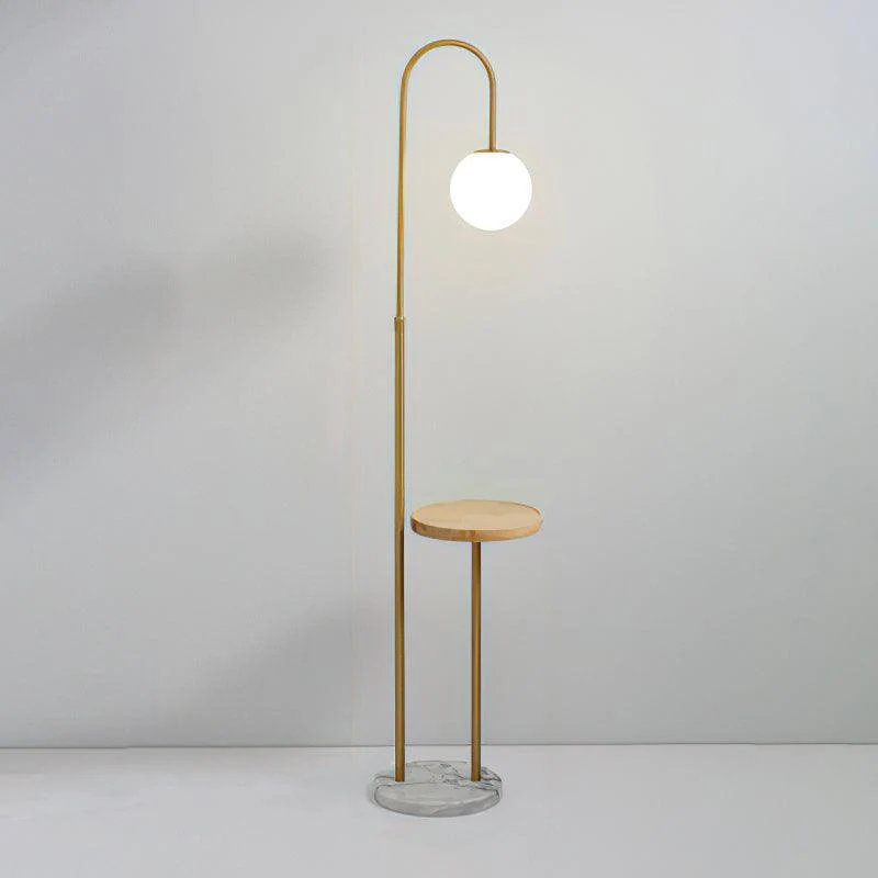 Торшер Small Bubble Table - ∅30см x 170см, золотой