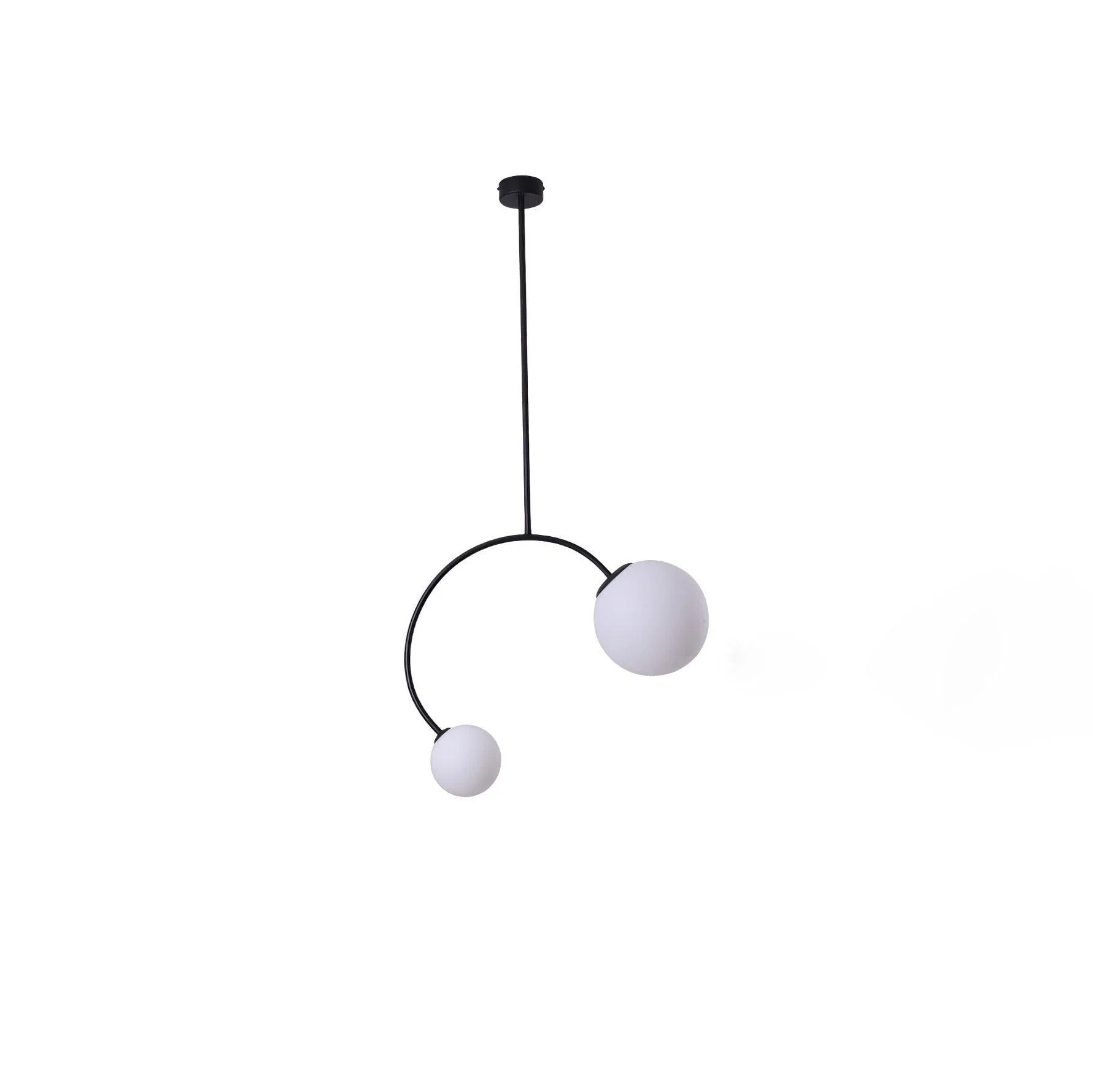 Подвесной светильник Balance Glass - ∅34см x 28см, золотой, белый, стекло