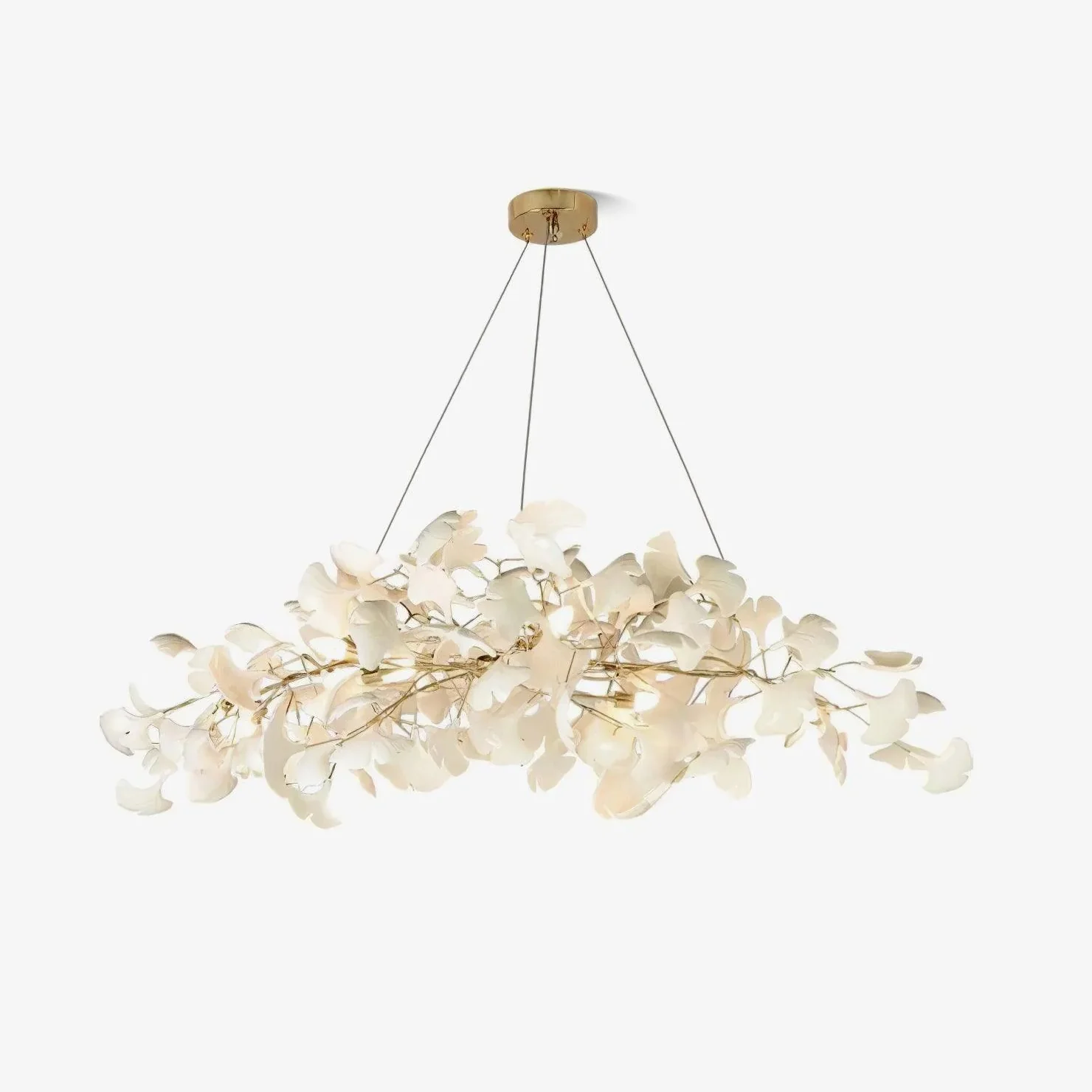 Люстра Gingko N - 150см x 60см 55см, золотой, белый
