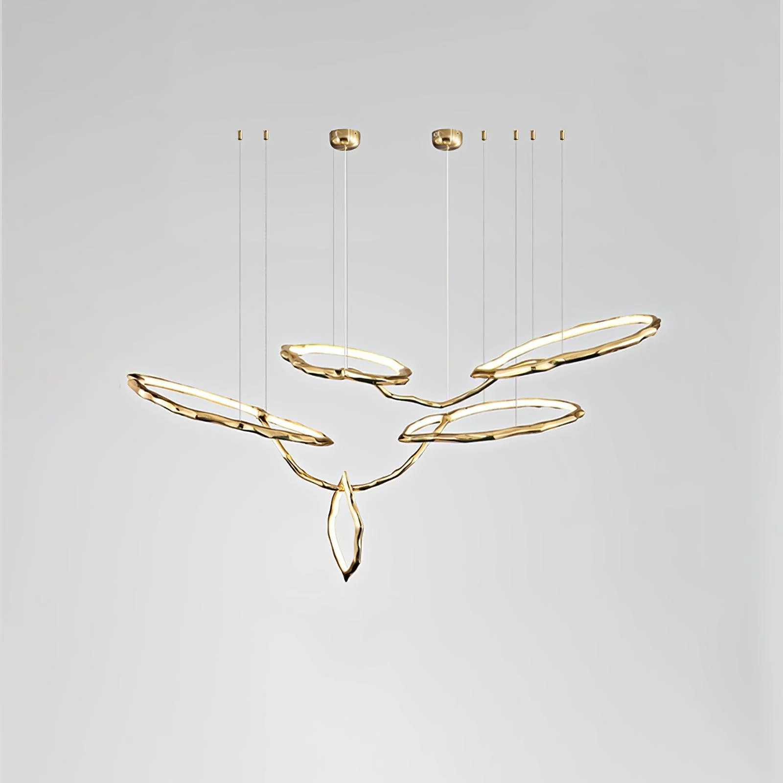 Люстра Cloud Rings Series Brass - ∅823см x 244см x 138см, золотой, белый, теплый свет