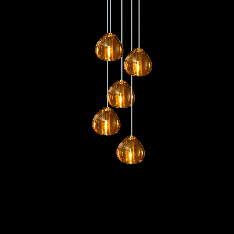 Подвесной светильник Cherry Crystal - 7 подвесов ∅35см x 150см, прозрачный