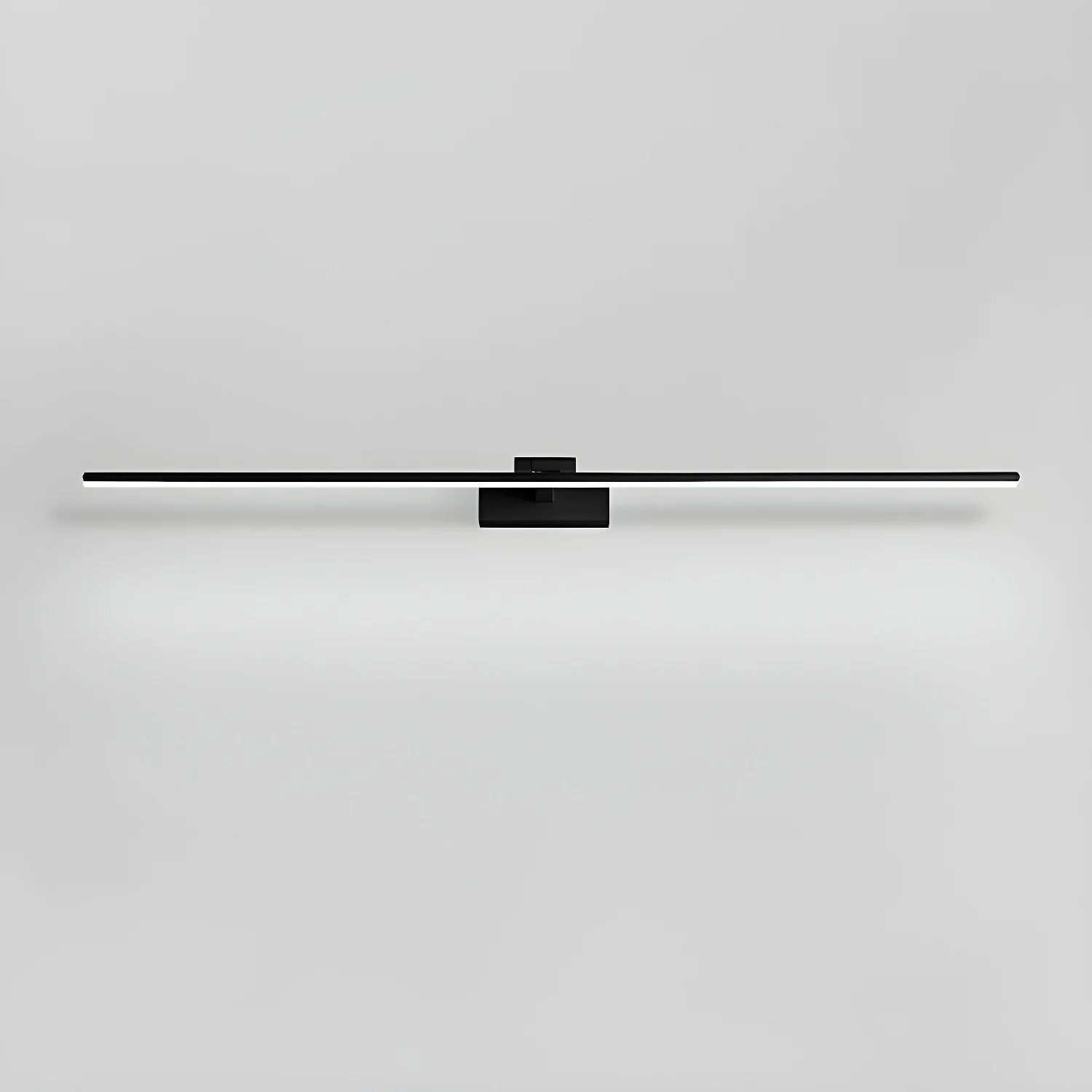 Настенный светильник Linear Bathroom - ∅80см x 6см, черный, теплый свет