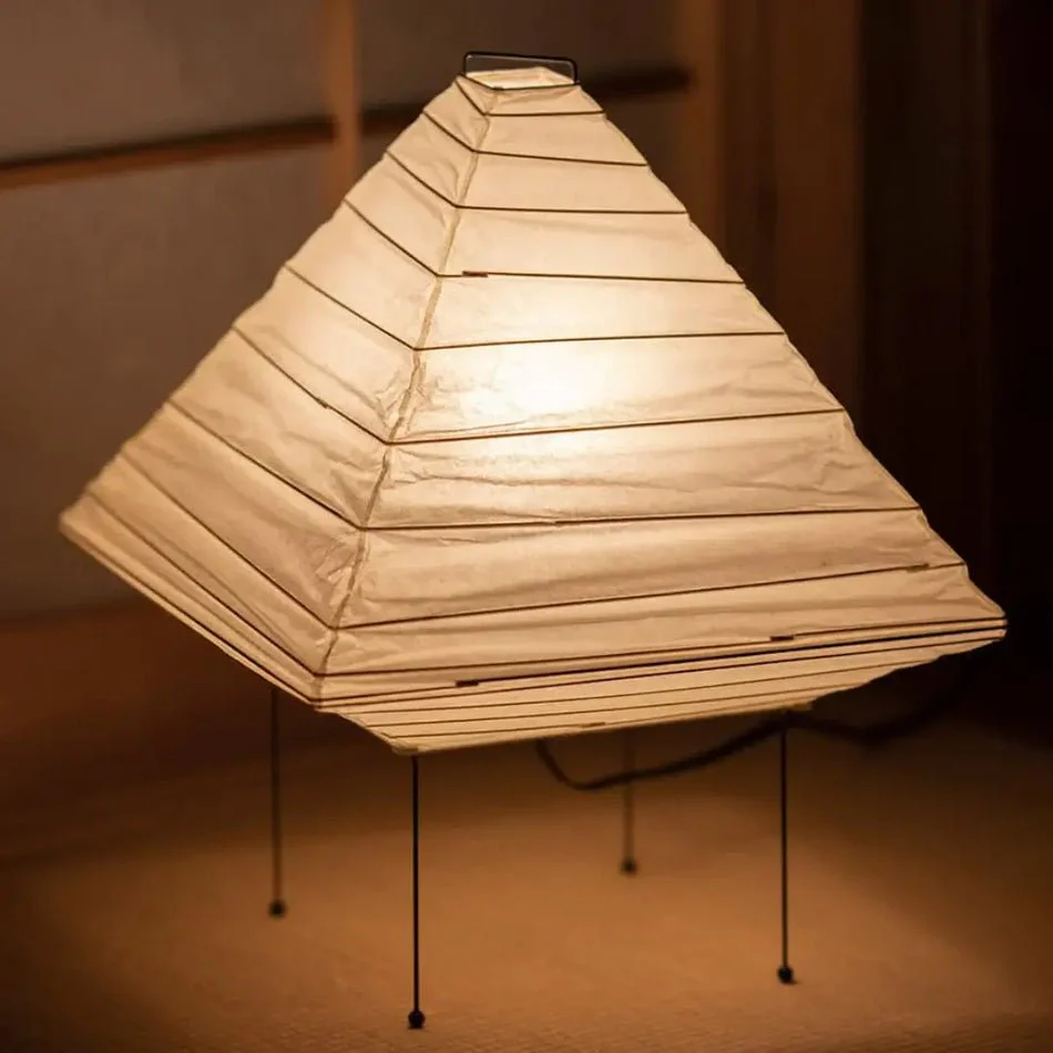 Настольный светильник Kiyoshi Akari Paper - ∅31см x 46см, белый, черный