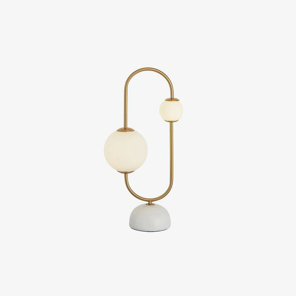 Martha Table Lamp - ∅ 11″ x H 22.8″ / Dia 28cm x H 50cm / Gold+White / AU plug
