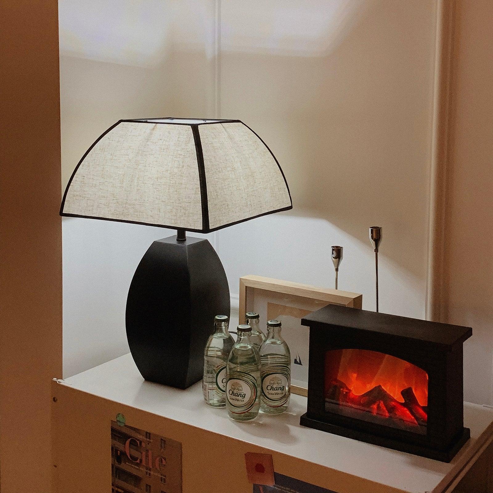 Javier Black Table Lamp - ∅ 13.7″ x H 21.6″ / Dia 35cm x H 55cm / Black / US plug