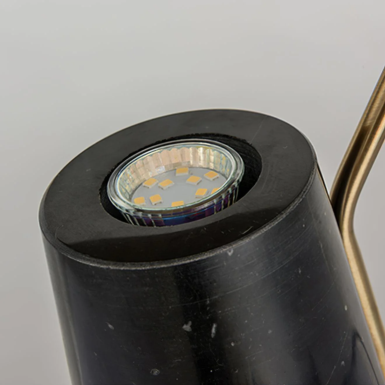Marble Coffee Table Lamp - ∅ 9.1″ x H 13.8″ / Dia 23cm x H 35cm / Black / AU plug