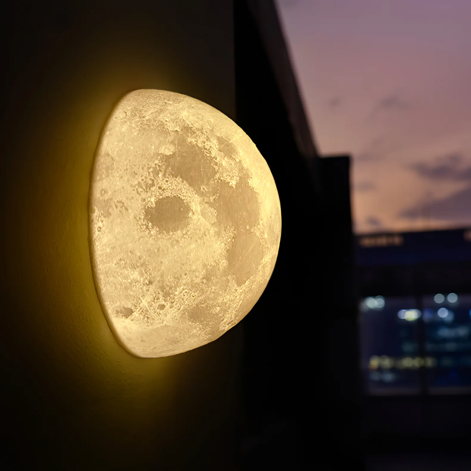 Настенный светильник Moon 3D - модель B - ∅20см x 20см
