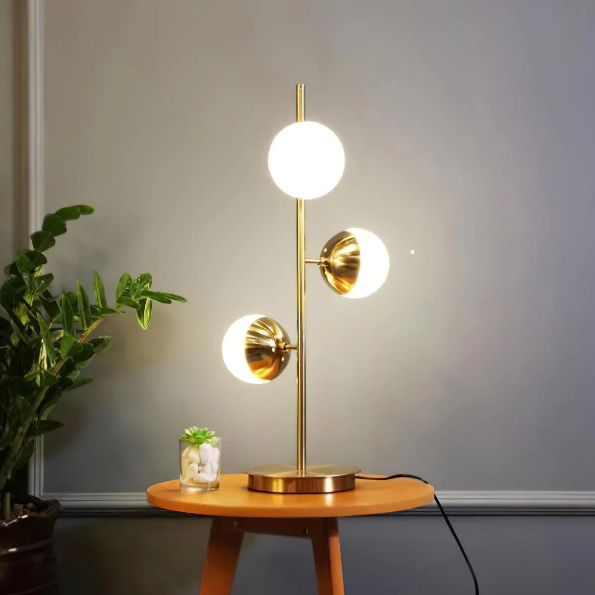 Doppler LED Tree Lamp - ∅ 13″ x H 63.8″ / Dia 33cm x H 162cm / Gold / AU plug