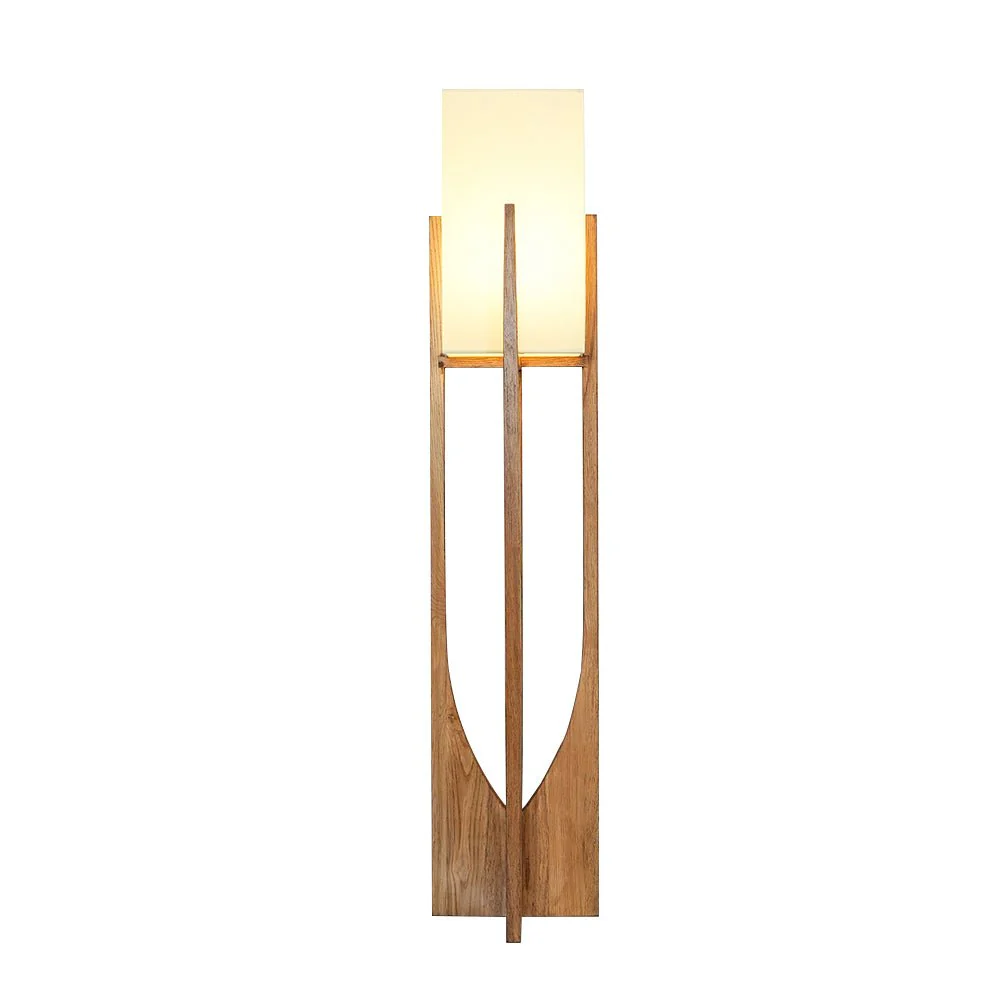 Fairbanks Floor Lamp - ∅ 9.1″ x H 20.5″ / Dia 23 cm x H 52 cm / Dark wood color / AU plug