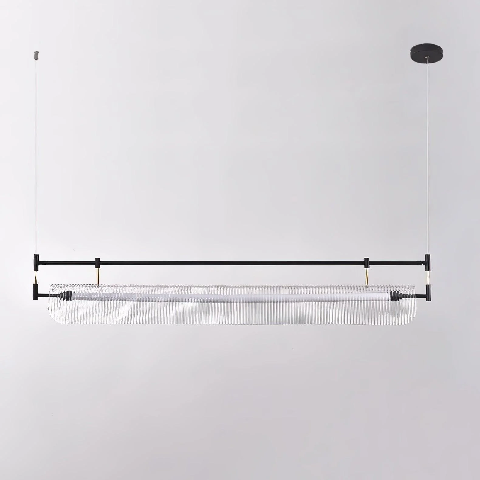 Люстра Linear Strip - 120см x 12см x 20см, черный, прозрачный, теплый свет, 25W