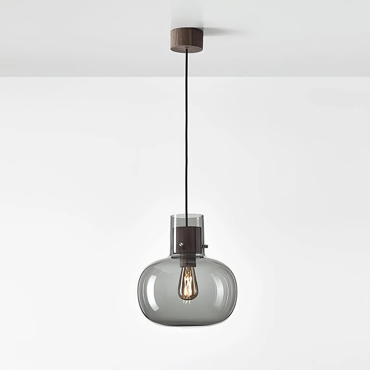 Подвесной светильник Cambre Glass - ∅25см x 28см, дымчато-серый