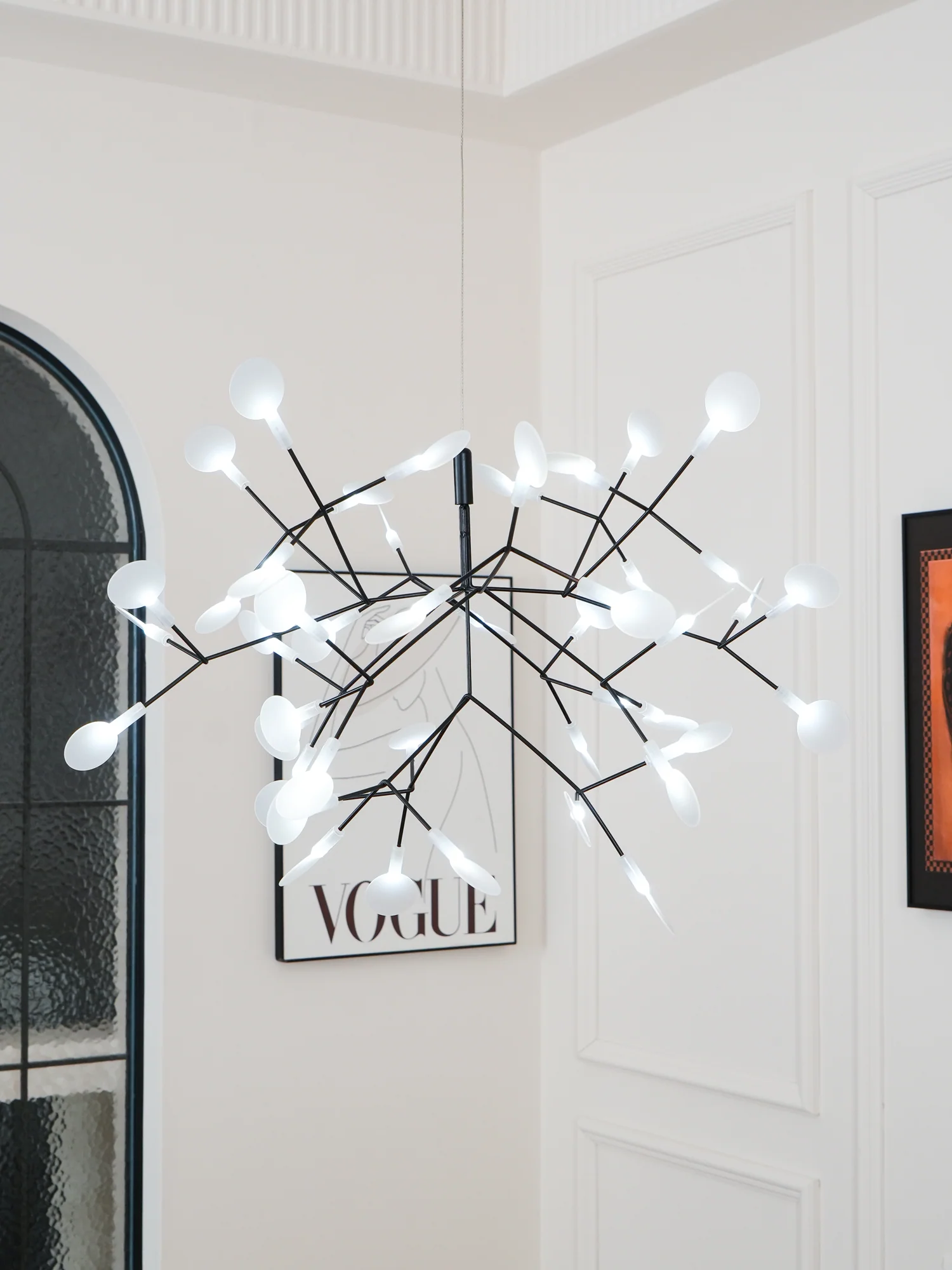 Люстра Black Firefly LED - 135 источников света ∅105см x 30см, черный, холодный свет, диммер