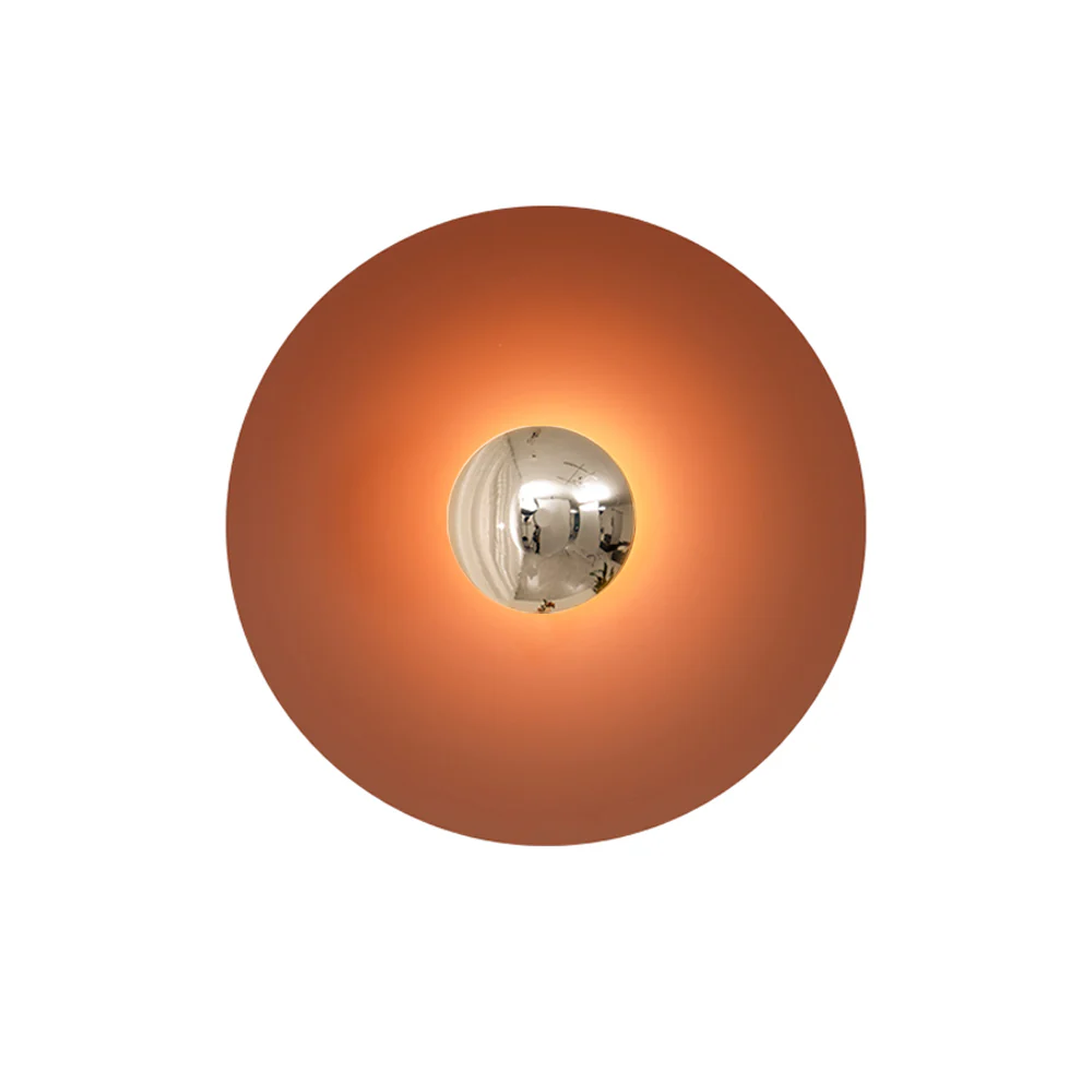 Simplicity Glow Wall Light - ∅ 15.7″ x H 15.7″ Set of 2 / White & Antique copper / Warm Light