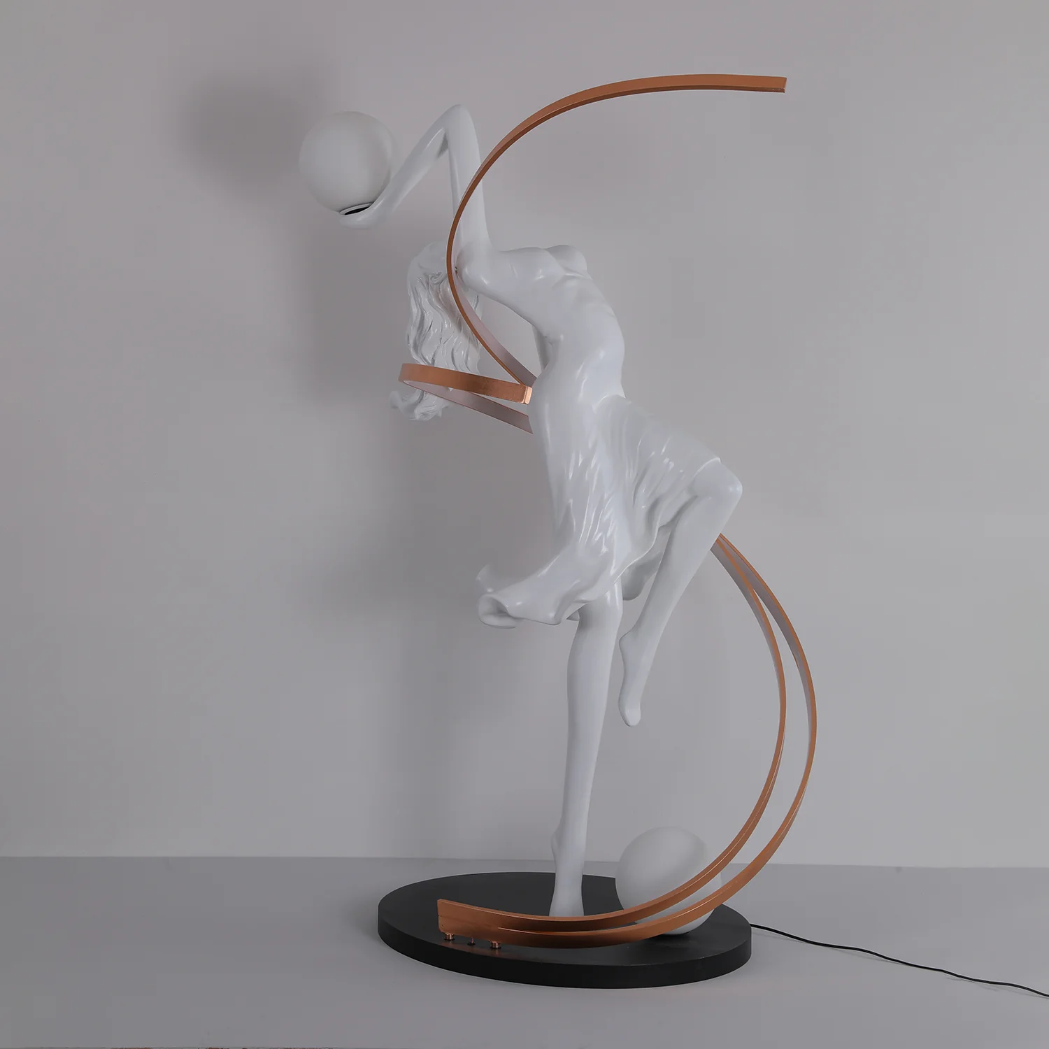 Торшер Misha Goddess Statue - ∅79см x 178см, розовый, диммер, пульт ДУ