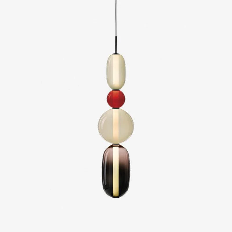 Подвесной светильник Candied Glass - модель B, ∅16см x 55см, зеленый, теплый свет, диммер