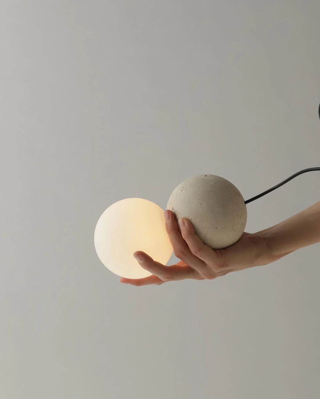 Подвесной светильник Origo - ∅10см x 20см, черный, белый