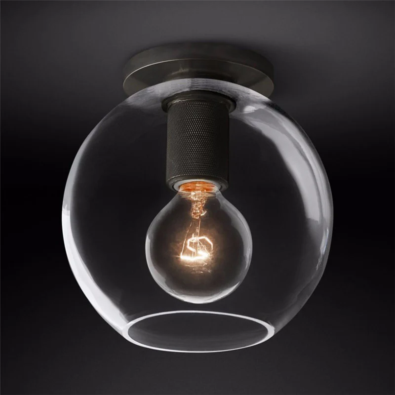 Потолочный светильник Simple Style Flush Mount - ∅12см x 18см, латунь