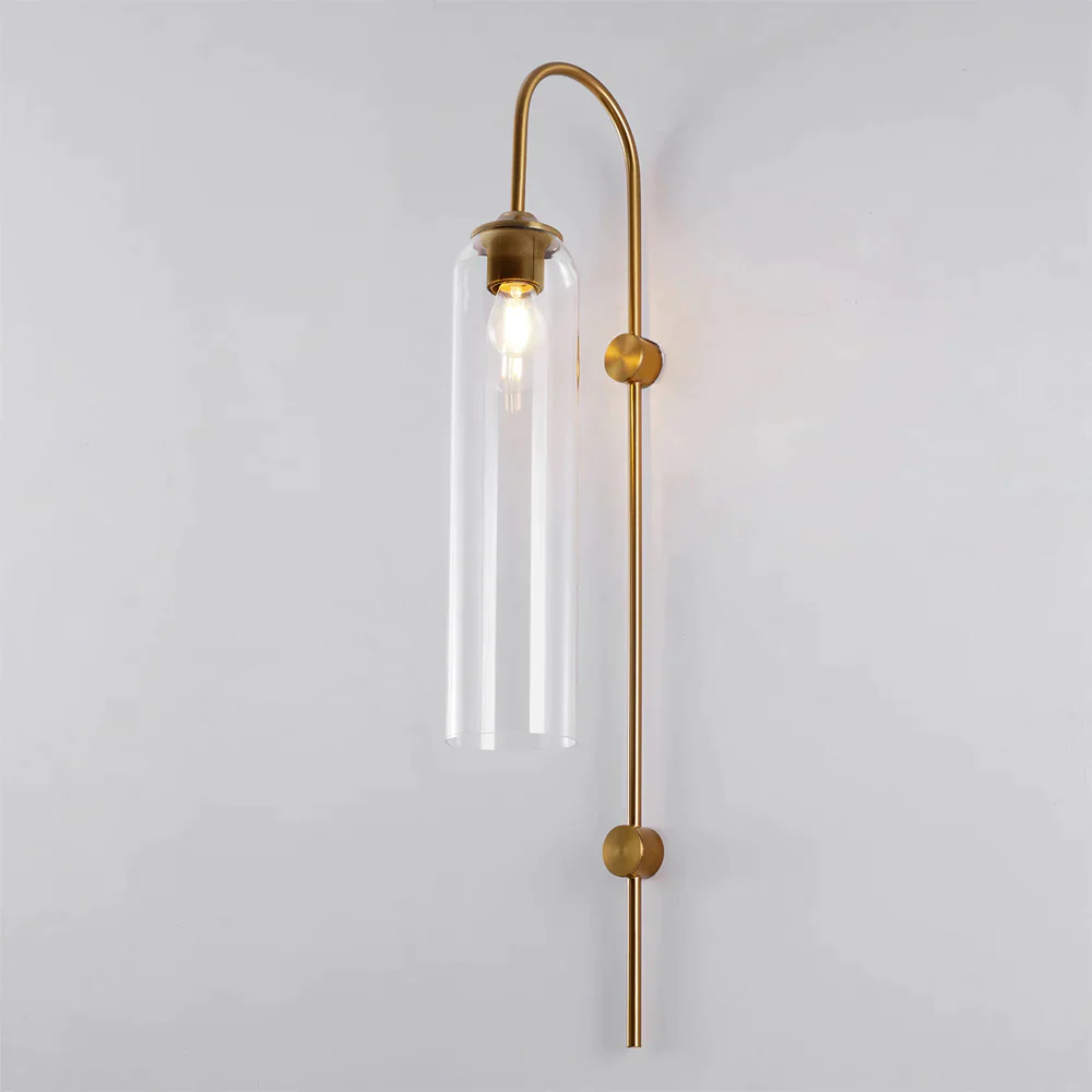 Настенный светильник Modern Glass - 19см x 80см, золотой, прозрачный