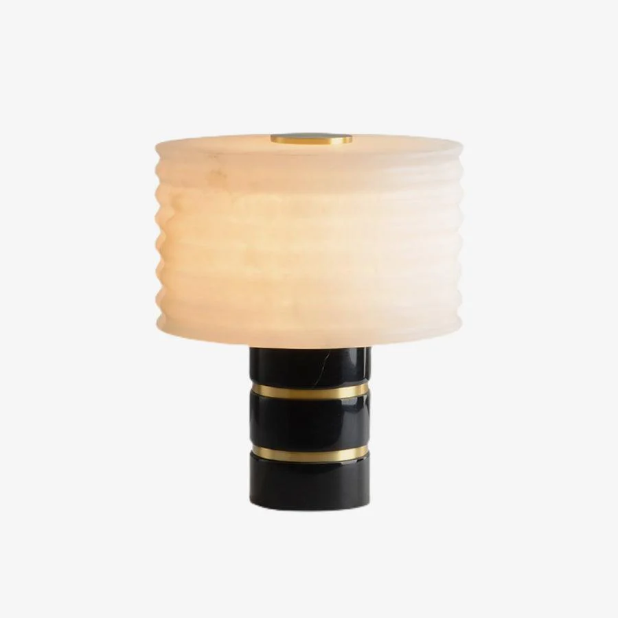 Outela Table Lamp - Model B 10.2″ x H 12.6″ / Dia 26cm x H 32cm / Black+White / US plug