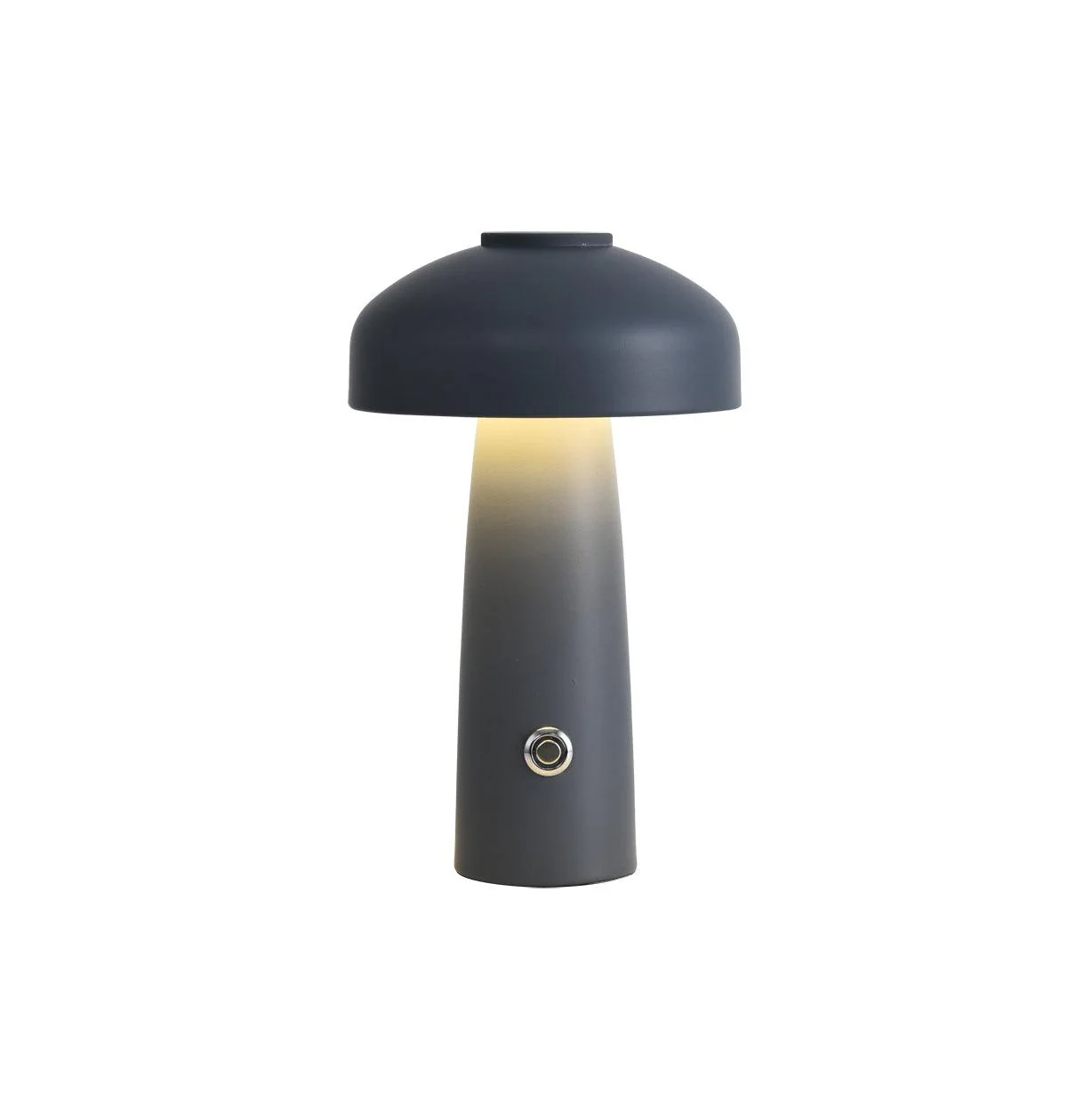 Настольный светильник Leon Mushroom - ∅15см x 25см, серый, сенсорный выключатель