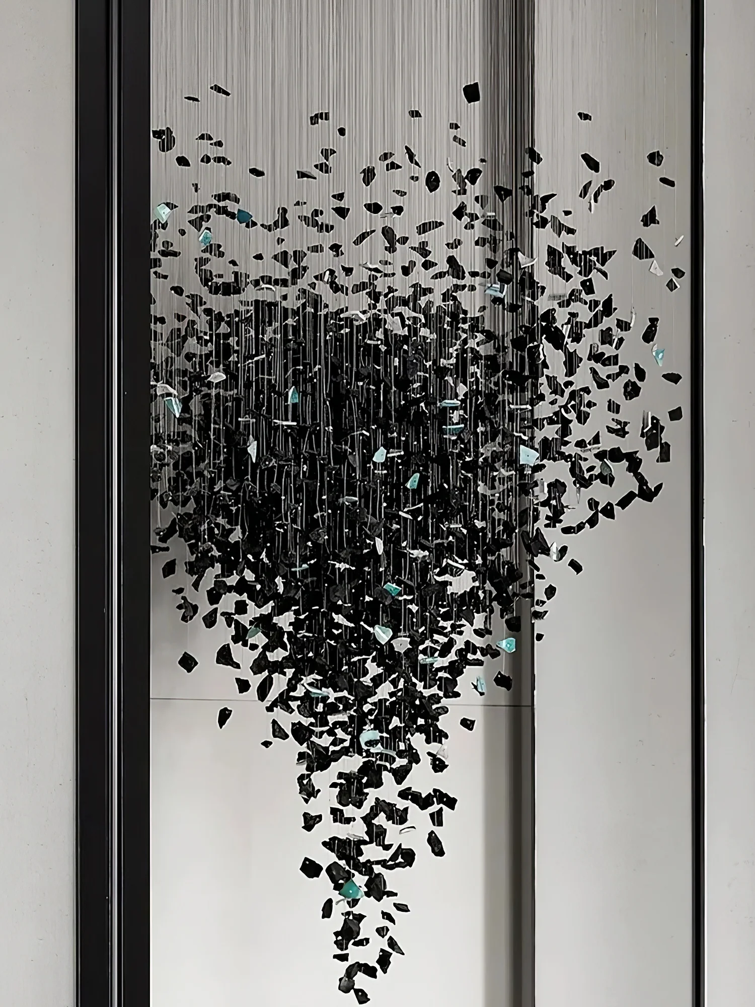 Люстра Charcoal Shape O - ∅178см x 203см, черный, теплый свет