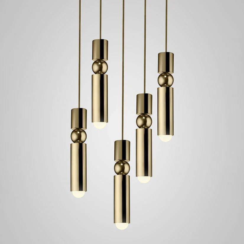 Подвесной светильник Fulcrum - ∅6см x 30см, черный
