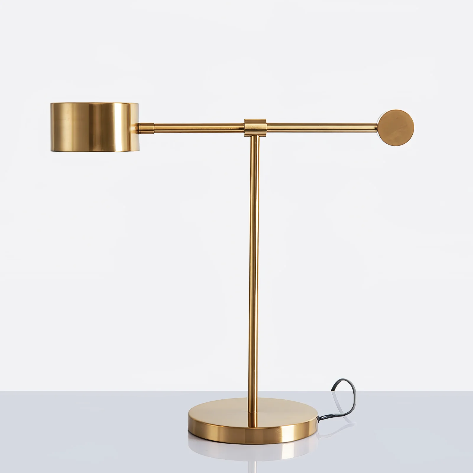 Lever Office Table Light - L 19.7″ x H 16.9″  / L 50cm x H 43cm / Gold / US plug