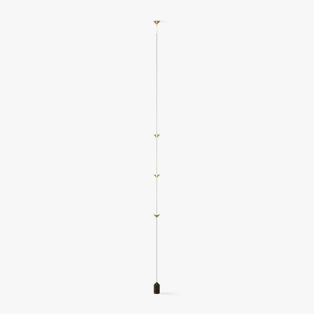 Soreluna Floor Lamp - ∅ 3.9″ x H 126″ / Dia 10cm x H 320cm / Gold & Black / US plug