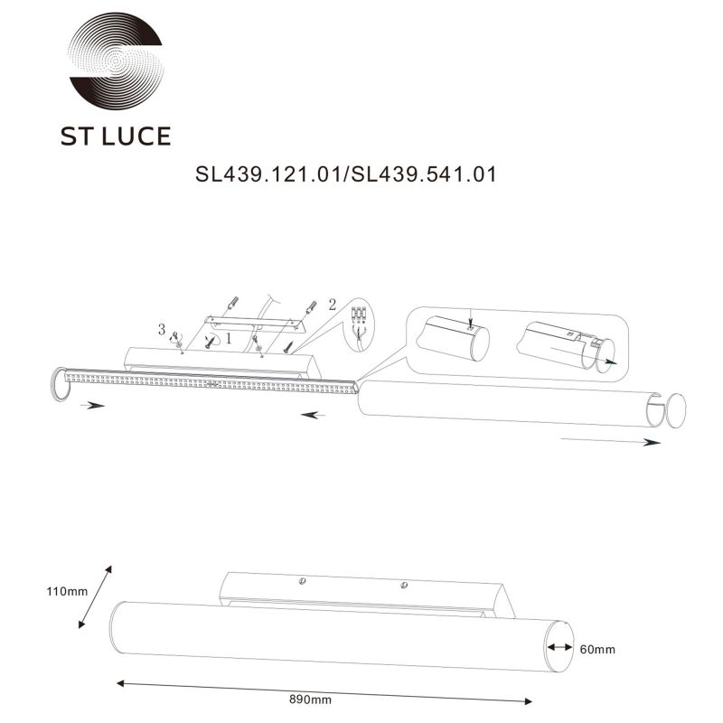 Светильник настенный ST-Luce BACHETA SL439.541.01